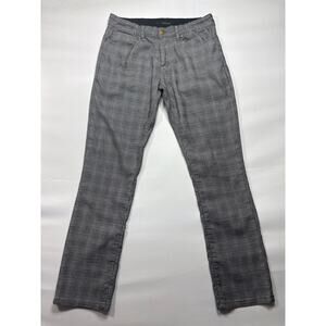 Fried-Denim Men's Straight Leg Gray Plaid 5-Pocket Pants - 34x32 (32x31.5) READ